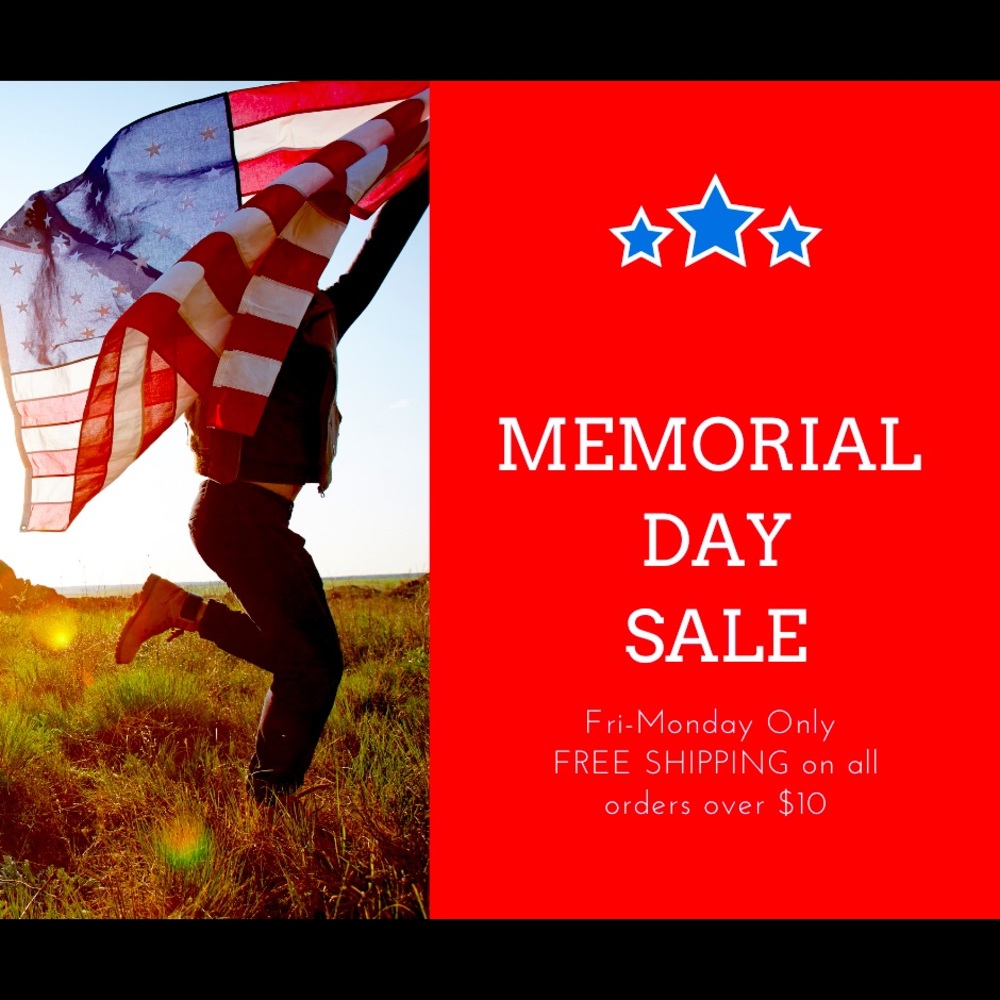 FREE SHIPPING on $10 or more purchases Fri-Mon